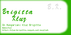 brigitta kluz business card